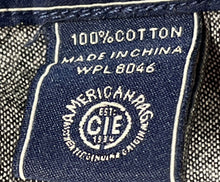 Load image into Gallery viewer, American Rag Mens Black Geometric Print Cotton Collared Button-Up Shirt Size XXL
