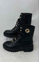 Load image into Gallery viewer, Guess Womens GG Super-R Black Leather Lace-Up Ankle Boots Size 5 1/2 M
