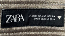 Load image into Gallery viewer, Zara Womens Brown Shiny Flat Front Pockets Wide-Leg Dress Pants Size XS
