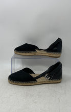 Load image into Gallery viewer, Vince Camuto Womens Black Suede Studded Ankle Strap Espadrille Flats Size 5M
