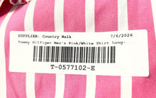 Load image into Gallery viewer, Tommy Hilfiger Mens Pink White Striped Long Sleeve Button-Up Shirt Size XL
