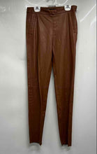 Load image into Gallery viewer, Zara Womens Brown Flat Front Slash Pockets Skinny Leg Trouser Pants Size Small
