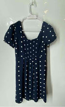 Load image into Gallery viewer, Old Navy Girls Blue White Polka Dot Short Sleeve Button Front A-Line Dress Sz XL
