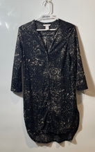 Load image into Gallery viewer, H&amp;M Womens Black Multicolor Printed 3/4 Sleeve Tunic Dress Size XS
