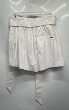 Load image into Gallery viewer, Armani Exchange Womens White Flat Front Adjustable Bow Paperbag Shorts Size 8
