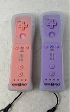 Load image into Gallery viewer, Lot Of 2 Pcs KDYGPDCT Wii Remote Controllers Pink Purple With Silicone Covers
