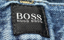 Load image into Gallery viewer, Hugo Boss Mens Blue Stretch Pockets Straight Leg Jeans Size Large
