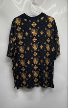 Load image into Gallery viewer, Avirex Mens Black Gold Printed Cotton Short Sleeve Collared Polo Shirt Size XL
