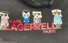 Load image into Gallery viewer, Karl Lagerfeld Womens Kristen Black Graphic Print Double Handle Tote Purse
