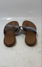 Load image into Gallery viewer, Michael Kors Womens Verity Blue And Brown Slip-On Denim Thong Sandals Size 8.5 M
