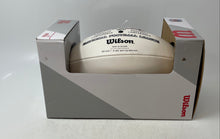 Load image into Gallery viewer, Wilson Brown White Mini NFL Autograph Football Ball With Tags
