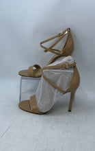 Load image into Gallery viewer, Michael Kors Womens Beige Leather Open Toe Stiletto Ankle Strap Heels Size 9M
