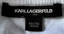 Load image into Gallery viewer, Karl Lagerfeld Mens White Cotton Short Sleeve 1/4 Zip Polo Shirt Size XXL
