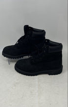 Load image into Gallery viewer, Timberland Boys 6-Inch Premium 12907 Black Lace-Up Combat Boots Size 4
