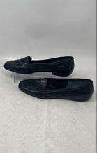 Load image into Gallery viewer, Antonio Melani Womens Black Leather Square Toe Slip-On Loafers Shoes Size 9M
