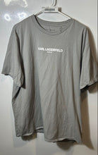 Load image into Gallery viewer, Karl Lagerfeld Mens Gray Cotton Short Sleeve Crew Neck Pullover T-Shirt Size 2XL
