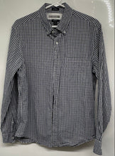 Load image into Gallery viewer, J.Crew Mens Blue White Gingham Slim Fit Long Sleeve Button-Up Shirt Size Medium
