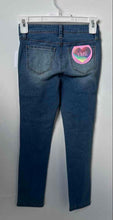 Load image into Gallery viewer, YMI Girls Blue Denim Medium Wash Distressed Skinny Leg Jeans Size 8 With Tag
