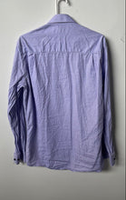 Load image into Gallery viewer, Duchamp Mens Purple Plaid Print Long Sleeve Spread Collar Dress Shirt Size 16 L
