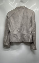 Load image into Gallery viewer, Calvin Klein Womens Gray Collared Long Sleeve Button Front Blazer Jacket Size 8P
