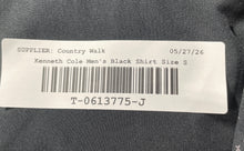 Load image into Gallery viewer, Kenneth Cole Mens Black Long Sleeve Collared Button-Up Shirt Size Small
