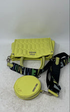 Load image into Gallery viewer, Steve Madden Womens Bniko Lime Green Quilted Faux Leather Zip Top Crossbody Bag
