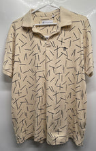 Load image into Gallery viewer, Christian Lacroix Mens Beige &amp; Black Printed Cotton Short Sleeve Polo Shirt Sz L
