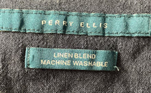 Load image into Gallery viewer, Perry Ellis Mens Blue Collared Short Sleeve Button-Up Shirt Size Medium
