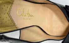 Load image into Gallery viewer, Cole Haan Womens Black Bow Peep Toe High Stiletto Slingback Heels Size 7B
