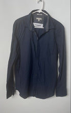 Load image into Gallery viewer, Calvin Klein Mens Blue Long Sleeve Spread Collar Button-Up Shirt Size M
