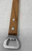 Load image into Gallery viewer, T-Mobile Silver-Tone Wooden Handle 17 Inch Grilling Spatula &amp; Bottle Opener
