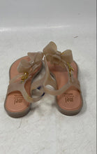 Load image into Gallery viewer, Mel Dreamed By Melissa Kids Clear Beige Bow Ankle Strap Thong Sandals Size 1
