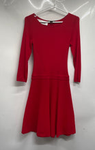 Load image into Gallery viewer, Lauren Ralph Lauren Womens Red Knit 3/4 Sleeve Pullover A-Line Dress Size XS
