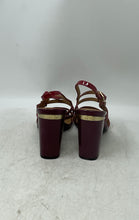 Load image into Gallery viewer, Calvin Klein Womens Caisiey Red Leather Open Toe Buckle Strappy Heels Size 5

