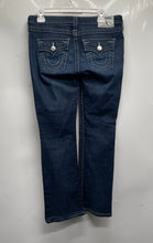 Load image into Gallery viewer, True Religion Womens Blue Denim Dark Wash Low-Rise Bootcut Jeans Pants Size 28
