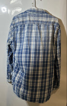Load image into Gallery viewer, Tommy Hilfiger Mens Blue White Long Sleeve Collared Pockets Button-Up Shirt Sz L
