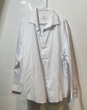Load image into Gallery viewer, Calvin Klein Mens White Long Sleeve Steel + Regular Fit Dress Shirt Size XL 17.5

