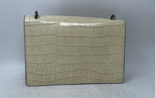 Load image into Gallery viewer, Marina Galanti Womens Beige Leather Croc-Embossed Crossbody Purse No Strap
