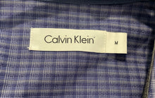 Load image into Gallery viewer, Calvin Klein Mens Blue Printed Long Sleeve Collared Button-Up Shirt Size M

