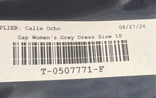 Load image into Gallery viewer, Gap Womens Gray Short Sleeve Ruffle Scoop Neck Back-Zip Shift Dress Size 10
