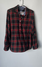 Load image into Gallery viewer, Tommy Hilfiger Womens Red Black Flannel Long Sleeve Button-Up Shirt Size No Size
