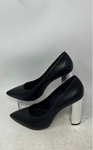 Load image into Gallery viewer, Michael Kors Womens Black Leather Pointed Toe Slip-On Block Pump Heels Size 7.5M
