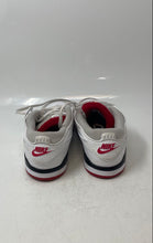 Load image into Gallery viewer, Nike Kids Air Jordan 4 RM White Black Red Leather Lace-Up Sneakers Shoes Size 2Y
