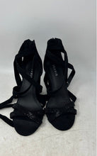 Load image into Gallery viewer, Torrid Womens Black Buckle Open Toe Zipper Rhinestone Strappy Heels Size 7.5 W
