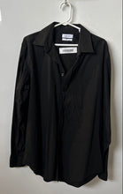 Load image into Gallery viewer, Calvin Klein Mens Black Collared Slim Fit Long Sleeve Dress Shirt Size XL
