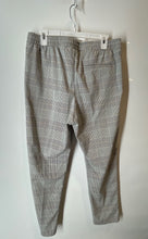 Load image into Gallery viewer, H&amp;M Womens Gray Multi Plaid Slim Fit Straight Leg Drawstring Ankle Pants Size M
