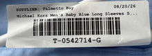 Load image into Gallery viewer, Michael Kors Mens Baby Blue Long Sleeve Slim Fit Dress Shirt Size 16 1/2
