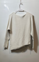 Load image into Gallery viewer, Express Womens White Dolman Sleeve Boat Neck Asymmetric Pullover Sweater Size XS
