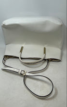 Load image into Gallery viewer, Zara Womens White Leather Detachable Strap Double Handle Shoulder Tote Handbag
