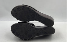 Load image into Gallery viewer, Authentic Tory Burch Womens Patti Black Wedge Platform Sandals Size 8.5M Damaged
